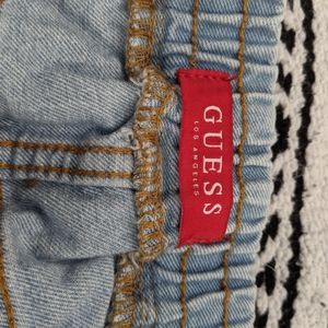 Guess elastic waist elastic ankle jeans